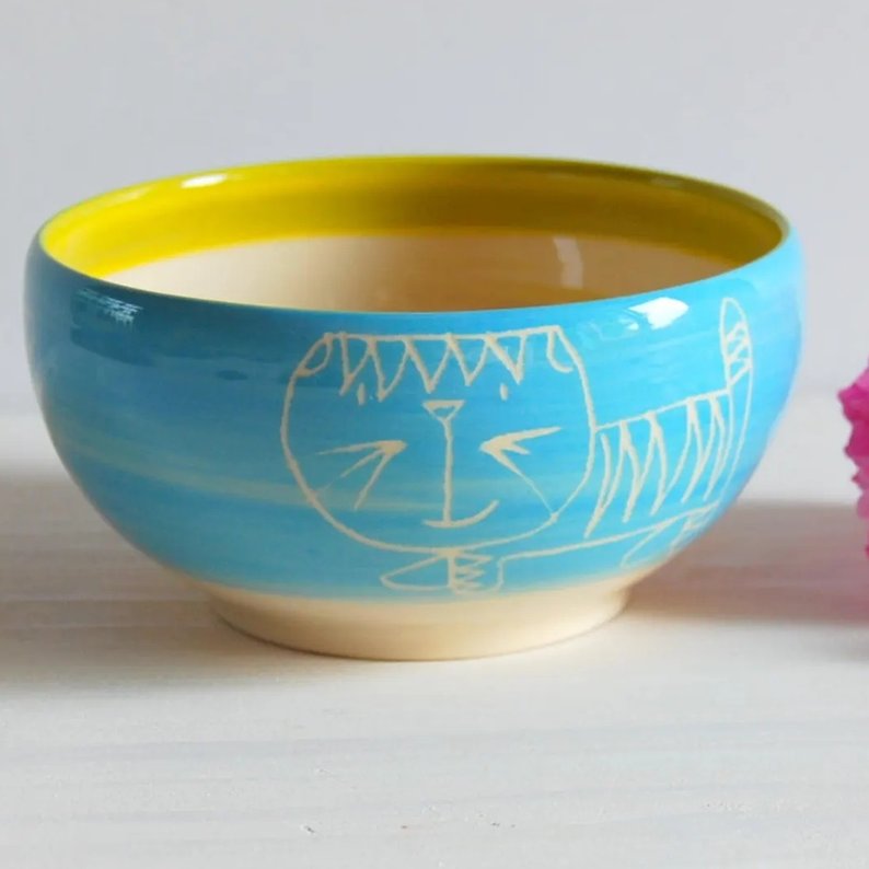 Blue Yellow Small Bowl